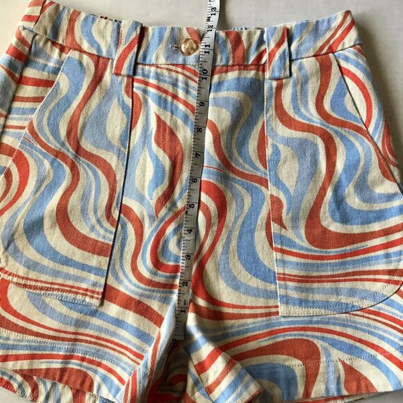 FRNCH Tiffany Creme‎ Wavy Shorts Size Small - Picture 9 of 10